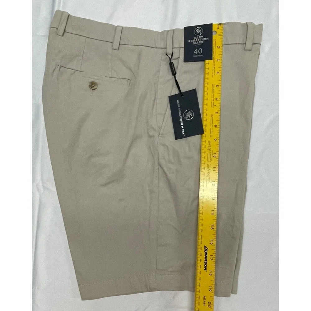 HART SCHAFFNER MARK FLAT FRONT STONE SHORTS MENS SIZE 40